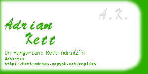 adrian kett business card